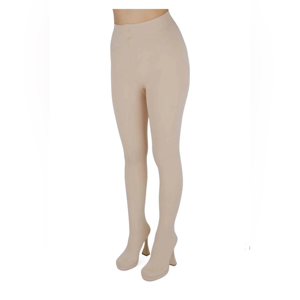 Pantalones Platform Boots - Natural/Nude